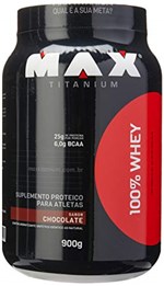 Ficha técnica e caractérísticas do produto 100% Whey Protein - Chocolate - Max Titanium, 900 G
