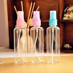Ficha técnica e caractérísticas do produto 100ml transparentes Spray garrafas vazia Containers Perfume Cosméticos Atomizador cor aleatória