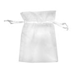 Ficha técnica e caractérísticas do produto 100pcs Branco 7x9cm Bolsa de organza Drawstring loja de jóias sacos de parte do pacote de DIY
