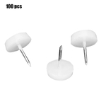 Ficha técnica e caractérísticas do produto 100pcs Móveis Protetores unhas antiderrapante Piso protetor para Chair Sofa Table (14 mm * 4 milímetros)