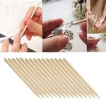 Ficha técnica e caractérísticas do produto 100Pcs Varas De Madeira Removedor De Empurrador De Cutícula Manicure Pedicure Nail Art Tool
