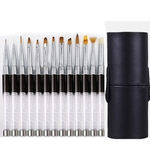 Ficha técnica e caractérísticas do produto Amyove 10pcs / 13 Pedaços / 16pcs prego Powder Brush Remover Pen Nail Art Drawing Pen Liner Pincel