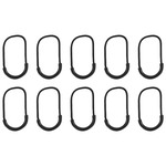 Ficha técnica e caractérísticas do produto 10pcs Black Plastic Smile-Style Zipper Pulls Cord Black For Clothing Accessories