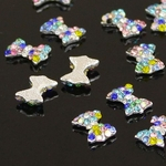 Ficha técnica e caractérísticas do produto 10pcs 3D Nail Art Decoração Colorful Bow Alloy Jewelry Glitter Rhinestone Stickers