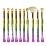 Ficha técnica e caractérísticas do produto 10Pcs Fibra Artificial Gradient Color Eyeliner Eyeliner Blush Makeup Brushes