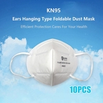 Ficha técnica e caractérísticas do produto 10Pcs KN95 FFP2 3D Máscara de poeira dobrável Tecido Purificador de ar não tecido à prova de poeira