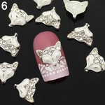 Ficha técnica e caractérísticas do produto 10pcs liga 3d glitter strass decorações diy nail art dicas adesivos