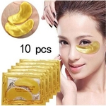 Ficha técnica e caractérísticas do produto 10pcs Natural Cristal Collagen Gold Pó máscara de olho, Anti-Aging Skin Care Cuidados de Rosto Eye Patches 10pcs = 5