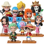 Ficha técnica e caractérísticas do produto 10pcs One Piece conjunto completo de Personagens 68 Generations Artesanal Luffy Imperador Dolls Ornamentos