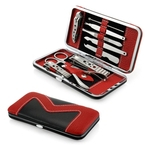 Ficha técnica e caractérísticas do produto 10Pcs Pedicure Manicure Tool Set Nail Clippers Cleaner Cuticle Grooming Kit Case
