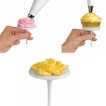 Ficha técnica e caractérísticas do produto 10x Adaptador De Acoplador Pequeno + 4 Bolo Unhas Suporte Pastelaria Cupcake Ferramenta De Decoração