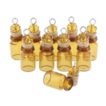 Ficha técnica e caractérísticas do produto 10x Mini Frasco De Perfume Pingente Aromaterapia Frascos De Vidro Marrom Garrafas Frascos