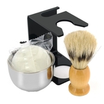 Ficha técnica e caractérísticas do produto 33110 Homens Sabão sabão de barbear de Plástico Tigela Escova Corte Multi-função Base