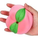 Ficha técnica e caractérísticas do produto 11CM Rosa Mel Peach Creme Perfumado mole lenta Nascente Squeeze Strap Toy Crian?as