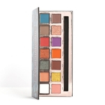 Ficha técnica e caractérísticas do produto 14 cores de sombras Makeup Palette Shimmer Matte Pigment Glitter com escova