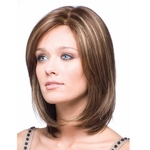 Ficha técnica e caractérísticas do produto 14inches Fashion Women Natural Short Full Lace Front Wigs Cute Bobo Human Hair Cosplay Wig (color:Brown Mix Blond)