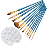 Ficha técnica e caractérísticas do produto 14PCS / set escovas de pintura com cores paletas Set
