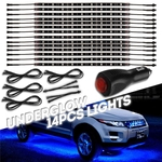Ficha técnica e caractérísticas do produto 14PCS Underglow azul do caminhão do carro sob o corpo Neon Accent Glow LED Lights