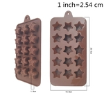 Ficha técnica e caractérísticas do produto 15 Cavidade em forma de estrela molde de silicone ferramenta DIY para Ice Cube Chocolate