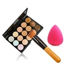 Ficha técnica e caractérísticas do produto 15 cores creme Concealer Makeup Palette Contorno Kit para Salon e Uso Diário