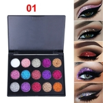 Ficha técnica e caractérísticas do produto 15 cores Natural Mulheres Waterproof Glitter Eyeshadow Kits Palette Brilhante Shimmer Sombra Pigmentos (Mantenha um estoque)