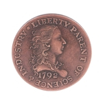 Ficha técnica e caractérísticas do produto 1792 United States 1 Cent Bronze Coin Collection Vintage moeda comemorativa