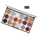 Ficha técnica e caractérísticas do produto 18 paletas de cores Glitter Sequin Eyeshadow Palette de maquiagem maquiagem Sombra De Olho