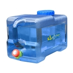 Ficha técnica e caractérísticas do produto 18L ao ar livre engrossar plástico tanque de água portátil Tote balde transportadora de água com torneira de água