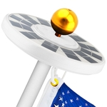 Ficha técnica e caractérísticas do produto 128LEDs Downlight Waterproof Solar Powered Bandeira pólo claro Flagpole para Courtyard