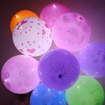 Ficha técnica e caractérísticas do produto 1pc Luminous látex balão de 12 polegadas LED Balão decorativa para o Ano Novo Natal Evening Partido balão