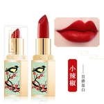 Ficha técnica e caractérísticas do produto 1PCS chinês antigo estilo de maquiagem, Flor de pessegueiro, Veludo, Batom, Silky Moisturizing Lip Balm Lipstick