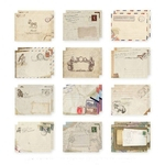 Ficha técnica e caractérísticas do produto 12pcs / set Envelopes Mini estilo do vintage para Gift Card Scrapbooking Redbey