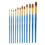 Ficha técnica e caractérísticas do produto 12pcs / set Guache Pen Nylon Watercolor Cabelo Pintura suprimentos escova de Arte (Tongue Tip)