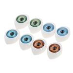 Ficha técnica e caractérísticas do produto 4 cores 8pcs ocos para trás olhos de plástico para máscara de boneca diy 9mm
