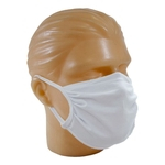 Ficha técnica e caractérísticas do produto 10 Mascara Branca Lavável Em Tecido Algodão Com Forro Tnt