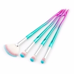 Ficha técnica e caractérísticas do produto 4 Pcs Escovas profissionais Jogo colorido Kit Eye Nakeup Cosmetic Brushes