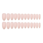 Ficha técnica e caractérísticas do produto 24 Pçs / set Mulheres Matte Fake Nails Cobertura Completa Falso Nail Art Tips com Cola Rosa Claro