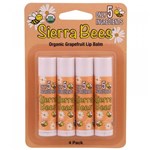 4 Sierra Bees Bálsamos Orgânicos Para Lábios Toranja 4,25g