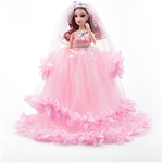 Ficha técnica e caractérísticas do produto 40cm princesa dos desenhos animados boneca vestido de casamento brinquedo crianças presente de aniversário crianças companheiro