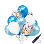 Ficha técnica e caractérísticas do produto 40pcs / set 12inches Rodada Confetti balões Conjunto com insuflação para Party Room layout Decoração