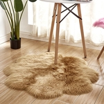 Ficha técnica e caractérísticas do produto 45x45cm Plum Blossom Forma do falso da pele de carneiro longo Plush tapete por Quarto Tea Table Sofá Carpet pad