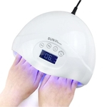 Ficha técnica e caractérísticas do produto 48W Nail Dryer Dual UV LED Nail Lamp Gel Polish Curing Light with Bottom 30s/60s Timer LCD display lamp for nails nail dryer