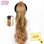 24Inches 60cm Long Straight Ponytail Hair Extension Clip In Hair Heat Resistant Synthetic False Hair Pony Tail