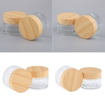 Ficha técnica e caractérísticas do produto 4pcs Garrafa De Vidro Cosméticos Maquiagem Jar Pot Creme Lip Balm Recipientes 50g / 30g