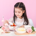 Ficha técnica e caractérísticas do produto 4pcs Louça Bacia Cup Cute Kids Cerâmica Colher Prato para crianças Uso