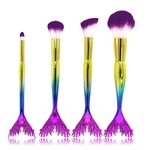 Ficha técnica e caractérísticas do produto 4PCS Make Up Foundation Eyebrow Eyeliner Blush Cosmetic Concealer Brushes