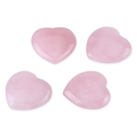 Ficha técnica e caractérísticas do produto 4pcs Rose Quartz, Polished Heart Shaped Pink Crystal Stone Gemstone Adorn Decoration