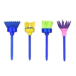 Ficha técnica e caractérísticas do produto 4pcs / set DIY Pintura Pintura ferramenta Sponge Brushes Plastic Crianças Sponge