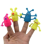 Ficha técnica e caractérísticas do produto 4pcs / set fantoches de dedo Definir com expressão bonito Pen Cap Brinquedos quente
