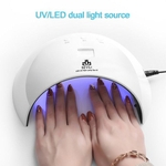 Ficha técnica e caractérísticas do produto 24W Nail Dryer Lamp 8 LEDs for All Gels Polish Manicure Nail Art Accessories USB Charging WH998